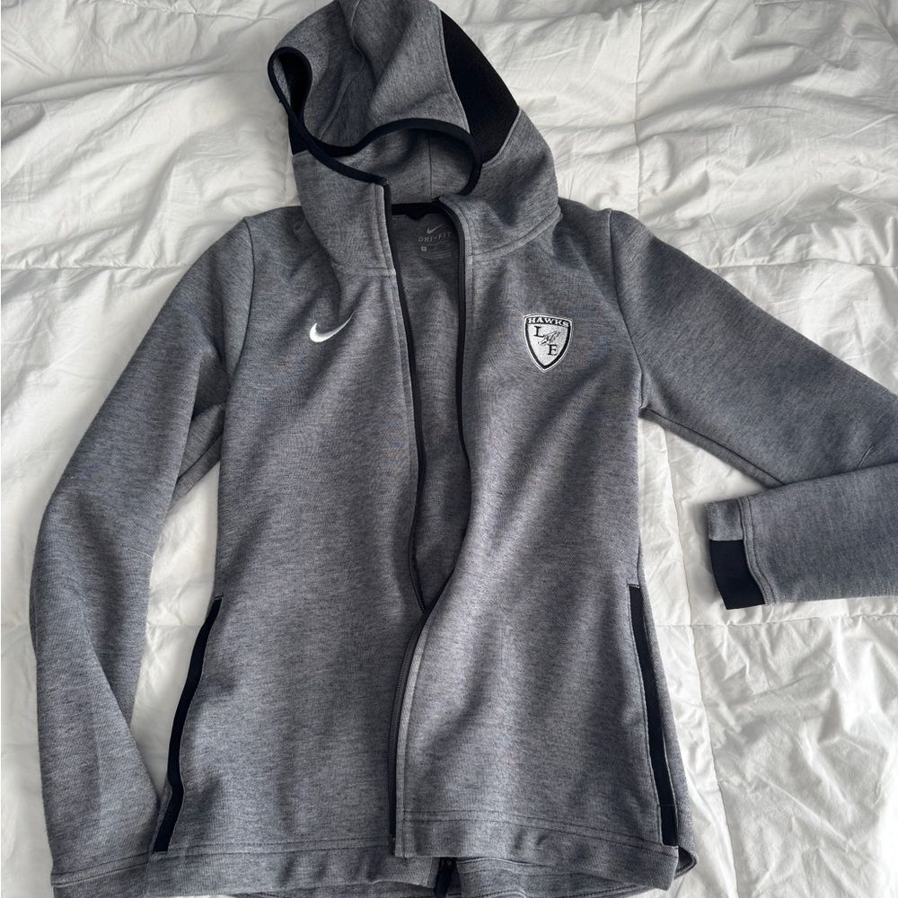 Nike Dri-FIT Lakota East High School Hawks Zip-Up Hoodie Size Small